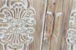 Weathered Wood Cabinet with 1 Drawer and 2 Doors Vintage Accent Storage Chest for Entryway, Living Room