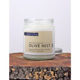 Olive Nest Candle (Color: Olive, Country of Manufacture: United States, Material: Wood)