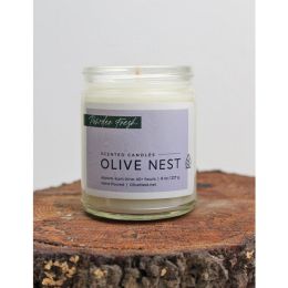 Olive Nest Candle (Color: Olive, Country of Manufacture: United States, Material: Cotton)