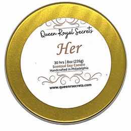Double Wick Candles - HER (Color: Red, Country of Manufacture: United States)
