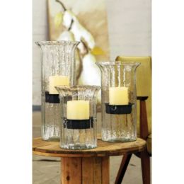 Ribbed Glass Candle Cylinder W Rustic Insert (Color: coffee, Country of Manufacture: United States, Material: Glass)