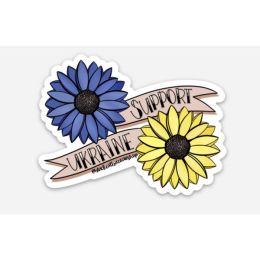 Support Ukraine Sticker (Color: Bazaar, Country of Manufacture: United States, Material: Vinyl)
