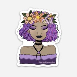 Flower Girl Sticker (Color: Bazaar, Country of Manufacture: United States, Material: Vinyl, Gender: Girls)