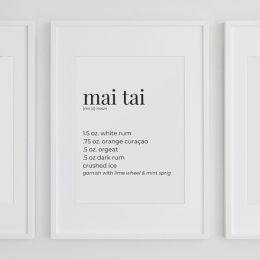 Mai Tai Wall Art Print (Color: Bazaar, Country of Manufacture: United States, Material: Paper)