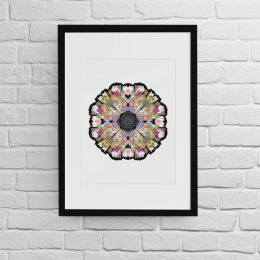 Cat Mandala Wall Art Print (Color: Bazaar, Country of Manufacture: United States, Material: Paper)