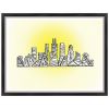 Chicago Skyline with Neighborhoods Wall Art Print