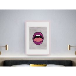 Lips Wall Art Print (Color: Bazaar, Country of Manufacture: United States, Material: Paper)