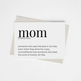 Mom - Greeting Card/Wall Art Print (Color: Bazaar, Country of Manufacture: United States)