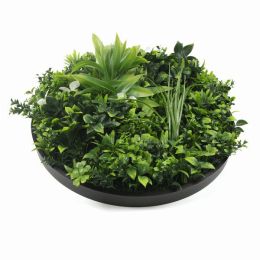 Artificial Green Wall Disc (Color: Black, Country of Manufacture: United States, Material: Metal)