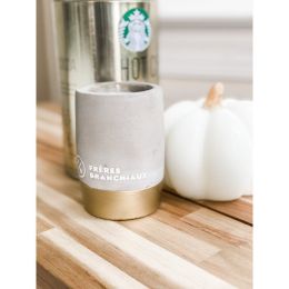 Cement Candle (Color: Black, Country of Manufacture: United States, Material: Cement)