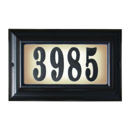 Edgewood "Do It Yourself Kit" Lighted Address Plaque (Color: Black, Country of Manufacture: United States, Material: Aluminum)