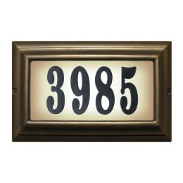 Edgewood "Do It Yourself Kit" Lighted Address Plaque (Color: Bronze, Country of Manufacture: United States, Material: Aluminum)