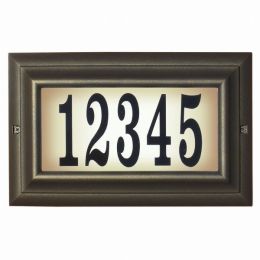 Edgewood Lighted Address Plaque (Color: Bronze, Country of Manufacture: United States, Material: Aluminum)
