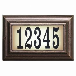 Edgewood Lighted Address Plaque (Color: Copper, Country of Manufacture: United States, Material: Aluminum)