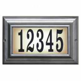 Edgewood Lighted Address Plaque (Color: Black, Country of Manufacture: United States, Material: Aluminum)