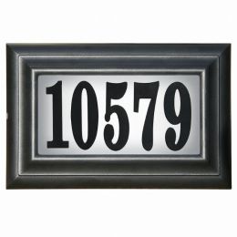 Edgewood Classic "Do It Yourself Kit" Polymer Frame Lighted Address Plaque (Color: Black, Country of Manufacture: United States, Material: Plastic)
