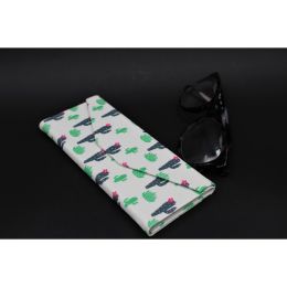 Adorable Cactus Leather Glasses Case (Country of Manufacture: United States, Material: Leather)
