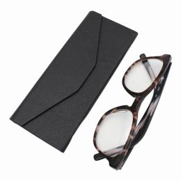 Adorable Solid Color Leather Glasses Case (Color: Black, Country of Manufacture: United States, Material: Leather)