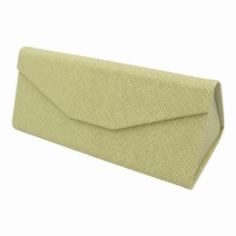 Adorable Solid Color Leather Glasses Case (Color: Olive, Country of Manufacture: United States, Material: Leather)