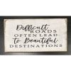 Difficult Roads Often Lead