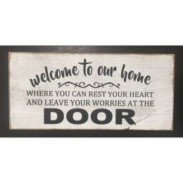 Welcome To Our Home (Country of Manufacture: United States, Material: Wood)