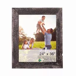 20"x26" Rustic Smoky Black Picture Frame with Plexiglass Holder (Color: Black, Country of Manufacture: United States, Material: Wood)