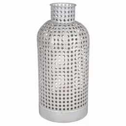 Metal Cane Design Vase Decor (Color: White, Country of Manufacture: United States, Material: Metal)
