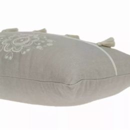 20" x 6" x 14" Transitional Beige Pillow Cover With Poly Insert (Color: Beige, Country of Manufacture: United States, Material: Cotton)
