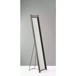 13" X 15.375" X 60.62"   Floor Mirror (Color: Black, Country of Manufacture: United States, Material: Mirror)