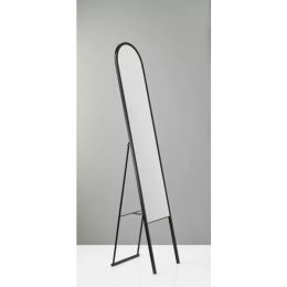 13.125" X 14.75" X 64.12"   Floor Mirror (Color: Black, Country of Manufacture: United States, Material: Metal)