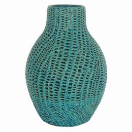 Plutus Brands Ceramic Vase in Colored Porcelain (Color: Blue, Country of Manufacture: United States, Material: Porcelain)
