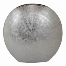 Plutus Brands Vase in Colored Porcelain (Color: Silver, Country of Manufacture: United States, Material: Porcelain)