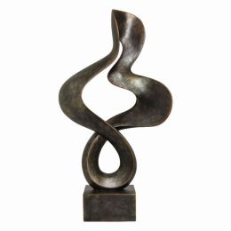 Plutus Brands Abstract Sculpture (Color: Bronze, Country of Manufacture: United States, Material: Resin)