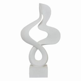 Plutus Brands Abstract Sculpture (Color: White, Country of Manufacture: United States, Material: Resin)