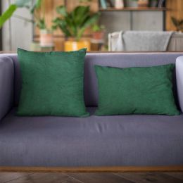 Plutus Lux Velvet Shiny Velvet Luxury Throw Pillow (Color: Emerald, Country of Manufacture: United States, Material: Polyester)