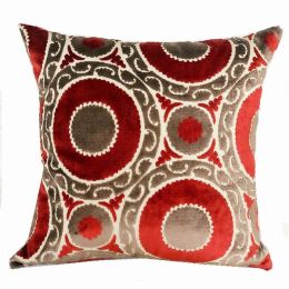 Plutus Handmade Luxury Pillow (Color: Red, Country of Manufacture: United States, Material: Polyester)