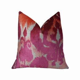 Plutus Handmade Luxury Pillow (Color: Coral, Country of Manufacture: United States, Material: Polyester)