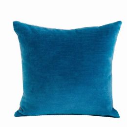 Plutus Handmade Luxury Pillow (Color: Teal, Country of Manufacture: United States, Material: Cotton)