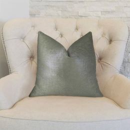 Plutus Handmade Luxury Pillow (Color: Linen, Country of Manufacture: United States, Material: Cotton)