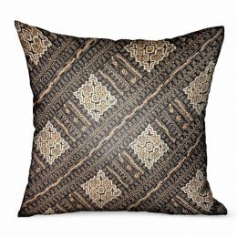 Plutus Luxury Outdoor/Indoor Throw Pillow (Color: Charcoal, Country of Manufacture: United States)