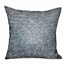 Plutus Luxury Outdoor/Indoor Throw Pillow (Color: Blue, Country of Manufacture: United States)