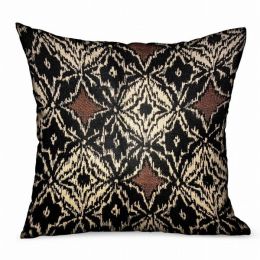 Plutus Luxury Outdoor/Indoor Throw Pillow (Color: Black, Country of Manufacture: United States)
