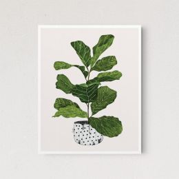 Fiddle Leaf Fig Tree (Color: White, Country of Manufacture: United States, Material: Paper)