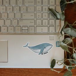 Oh Whale Sticker (Country of Manufacture: United States, Material: Vinyl)
